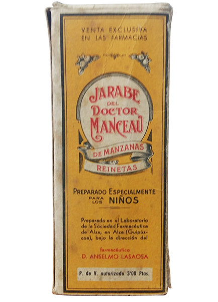 Caja antigua del Jarabe del Doctor Manceau