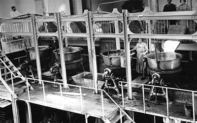 Interior de las antiguas dependencias de fabricación